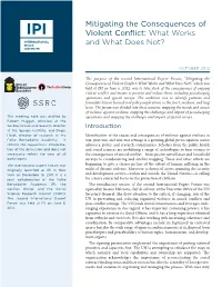 Mitigating the Consequences of Violent Conflict: What Works and What Does Not?
