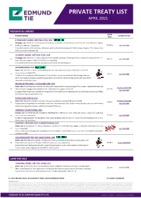 Private Treaty List