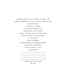 R.Somma, Thesis: "Hardness Effects Due to Aging and Dwell Time