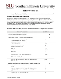 Table of Contents