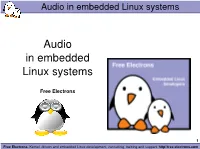 Audio in Embedded Linux Systems