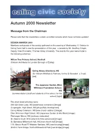 Autumn 2000 Newsletter