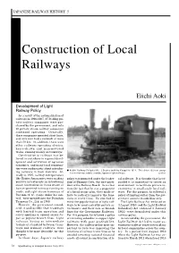 Construction of Local Railways