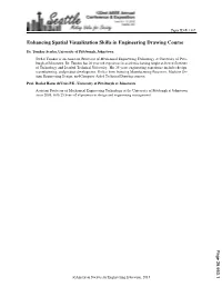 Enhancing Spatial Visualization Skills in Engineering Drawing Courses