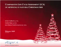 (Lca) of Artificial Vs Natural Christmas Tree