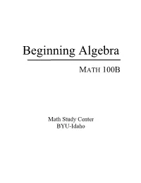 Math 100B Textbook