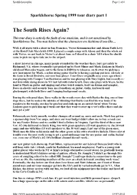 Sparklehorse Spring 1999 Tour Diary Part 1