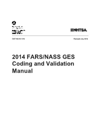 2014 FARS/NASS GES Coding and Validation Manual