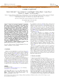 Mouse Brain Serine Racemase Catalyzes Speci¢C Elimination of L