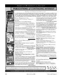 Publications of Continuing Interest