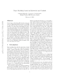 Topic Modeling Based on Keywords and Context