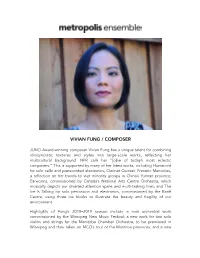Vivian Fung / Composer