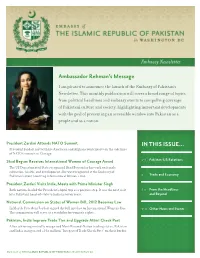 Ambassador Rehman's Message