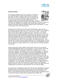 Banking: Reading
