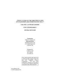 Consultation on the Implementation of Engineering Recommendation Er G77