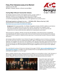 FINAL POST SESSION LEGISLATIVE REPORT Updated June 26, 2013 by Mark S