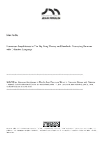 Kim Badin Humorous Impoliteness in the Big Bang Theory and Sherlock