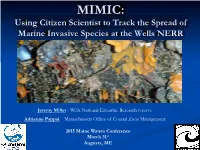 MIMIC: Using Citizen Scientists to Monitor the Spread of Marine