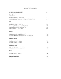 TABLE of CONTENTS ACKNOWLEDGEMENTS I Mule