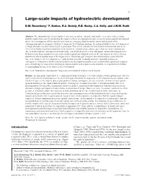 Large-Scale Impacts of Hydroelectric Development
