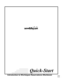 Quick-Start Workbook I