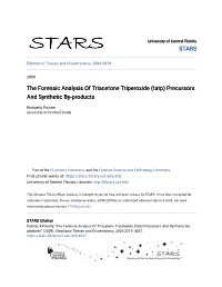 Tatp) Precursors and Synthetic By-Products