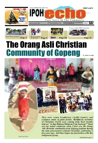 The Orang Asli Christian Community of Gopeng