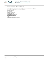 Thomas Clarkson Papers: Finding Aid