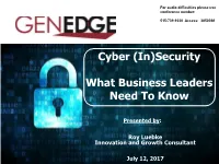 What Is Cyber “Security”?