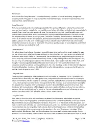 With Tim-Keller (Completed 05/08/20) Page 1 of 24 Transcript by Rev.Com This Transcript Was Exported on May 10, 2020 - View Latest Version Here