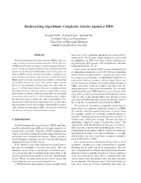 Backtracking Algorithmic Complexity Attacks Against a NIDS