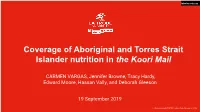 Coverage of Aboriginal and Torres Strait Islander Nutrition in the Koori Mail