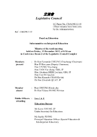 Minutes Have Been Seen by the Administration) Ref : CB4/PS/1/12