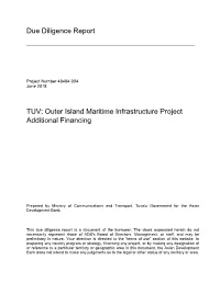 Outer Island Maritime Infrastructure Project (Additional Financing)