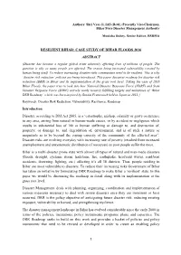 Resilient Bihar: Case Study of Bihar Floods 2016 Abstract