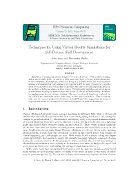 Techniques for Using Virtual Reality Simulations for Self-Defense Skill Development