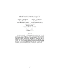 The Dusk Network Whitepaper