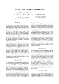 Gesture Analysis of Radiodrum Data