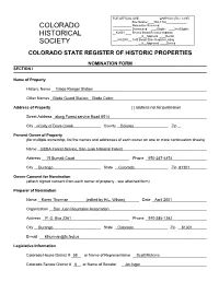 Glade Ranger Station State Register Nomination, 5DL