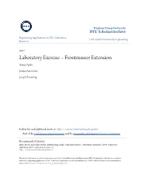 Laboratory Exercise – Frontrunner Extension Meeya Apelu