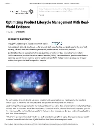 Optimizing Product Lifecycle Management with Real World