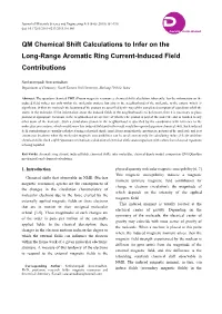 QM Chemical Shift Calculations to Infer on the Long-Range Aromatic Ring Current-Induced Field Contributions