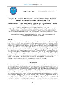 Studying the Condition of Kermanshah Province Development in Healthcare and Treatment Section by Means of Scalogram in 2014
