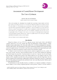 Assessment of Coastal Resort Development: the Case of Lebanon