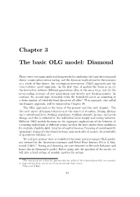 Chapter 3 the Basic OLG Model: Diamond