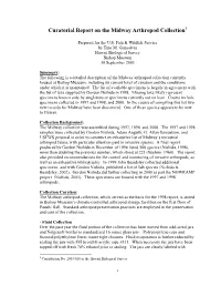 Curatorial Report on the Midway Arthropod Collection1