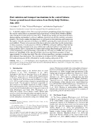 Dust Emission and Transport Mechanisms in the Central Sahara: Fennec Ground-Based Observations from Bordj Badji Mokhtar, June 2011 Christopher J