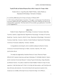 Equally Flexible and Optimal Response Bias in Older Compared to Younger Adults