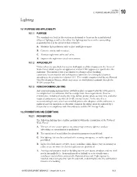 Lighting 10.1 Purpose and Applicability 10