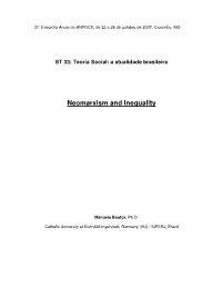 Neomarxism and Inequality